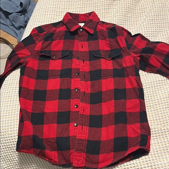 Red and Black Plaid Men's Shirt - Picture 1 of 1